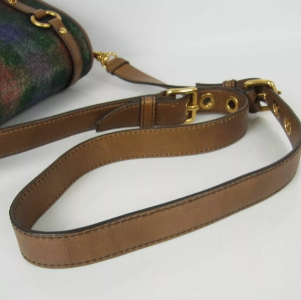 MIU MIU Beautiful Crossbody Fuzzy Leather Purse Gold Hardware Italy - Picture 3 of 11